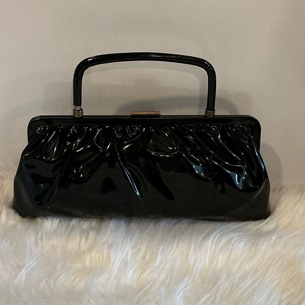 Glossy Black Women's Clutch